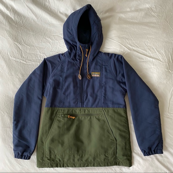 LL Bean Pullover Jacket in Navy/Olive, XXS - Picture 2 of 6